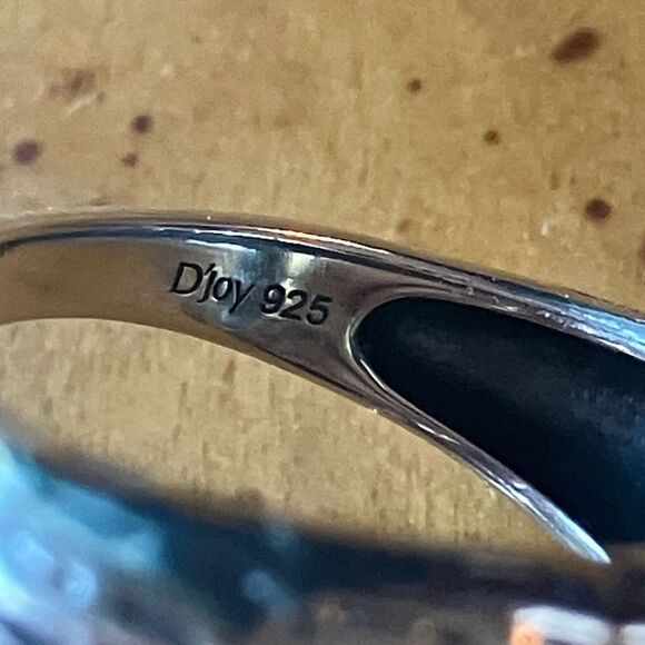 Natural Tanzanite Sterling Silver Cocktail Ring Size 7 - Picture 6 of 9